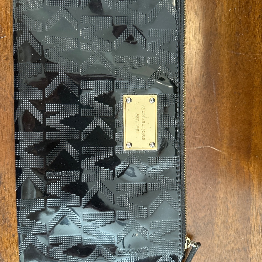 Michael Kors Black and Gold clutch